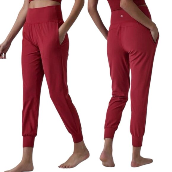 Athleta Pants - Athleta Salutation Joggers Womens L Decadent Red Outdoor Running Yoga
